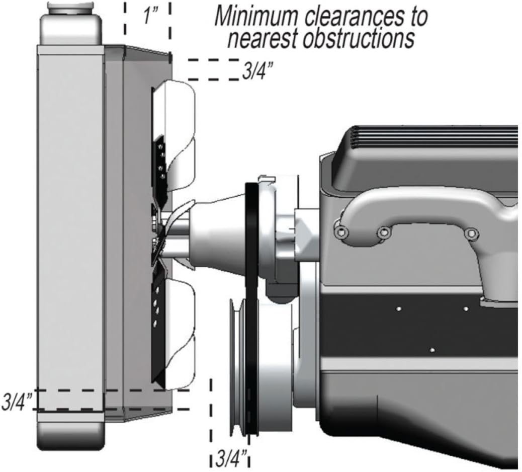 Derale 17015 Heavy Duty Fan Blade Series 1000 15" Stainless Steel Flex Fan Standard Rotation