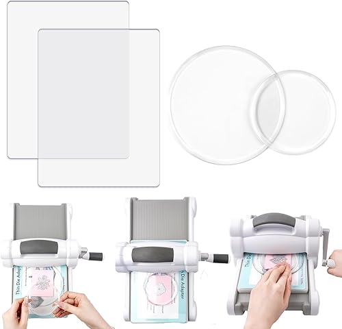 Miniatura 16 de BAOFALI 2 placas adaptadoras de metal de 8.5 x 6 pulgadas para troquelar, placa universal de cuña, placa de corte de metal, herramientas