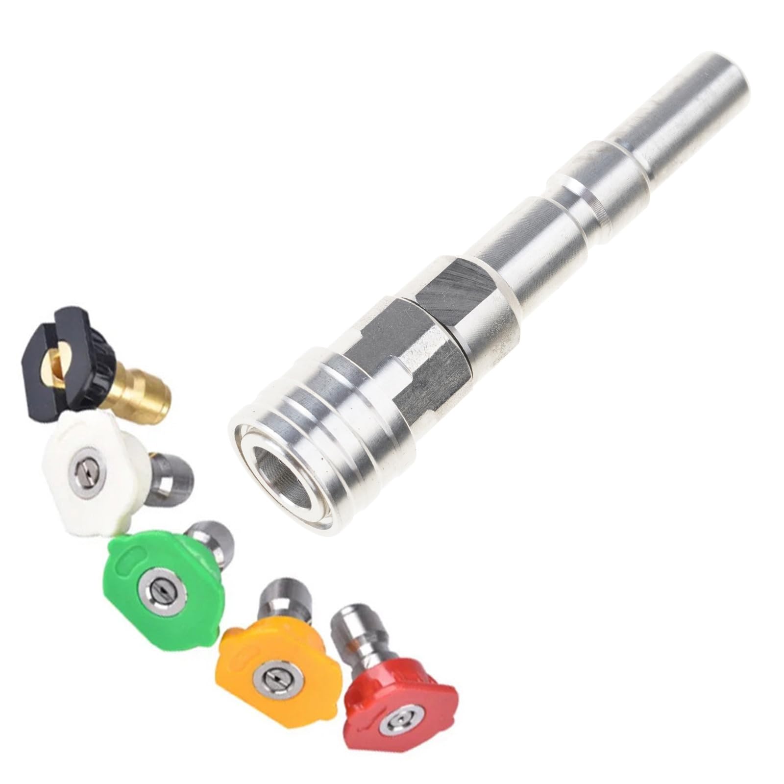Pressure Washer Adapter Cleaner Converter for KEW Foam Cannons Adapter 1 / 4in Quick Connection with Nozzles Copper Quick Disconnect Fitting