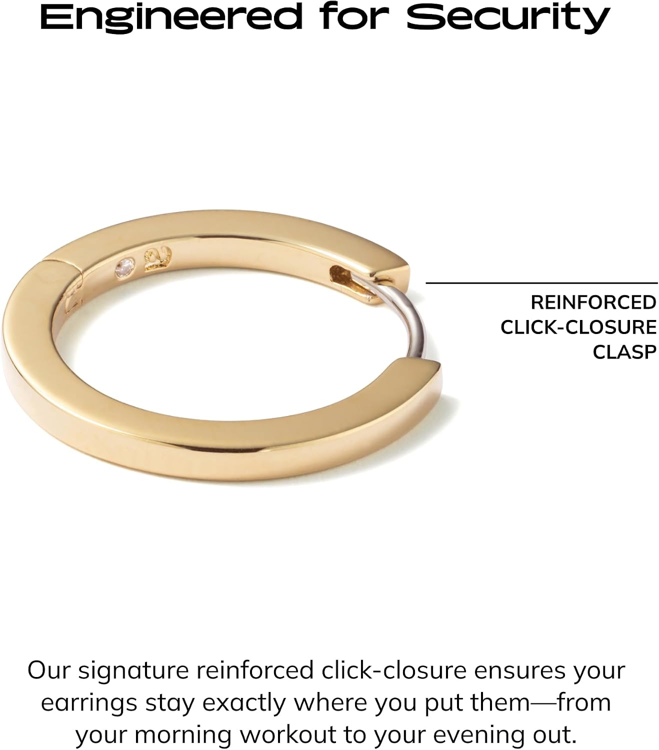 Ana Luisa Trendy Huggie Hoop Earrings for Women - 14K Gold Plated or Sterling Silver Hoop Earrings - Small, Dainty, Hypoallergenic, Water-Resistant, Tarnish-Free Hoops - Jewelry Perfect for Stacking