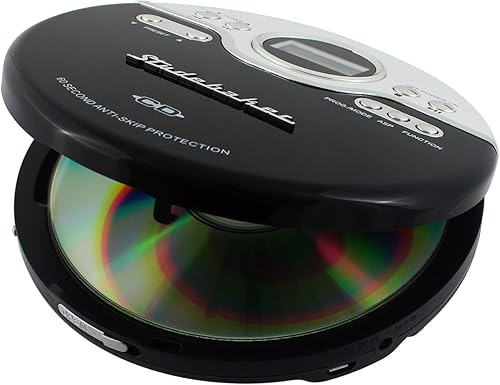 Miniatura 3 de Studebaker SB3703BWA Retro Joggable Personal CD Player con Radio FM - NegroBlanco