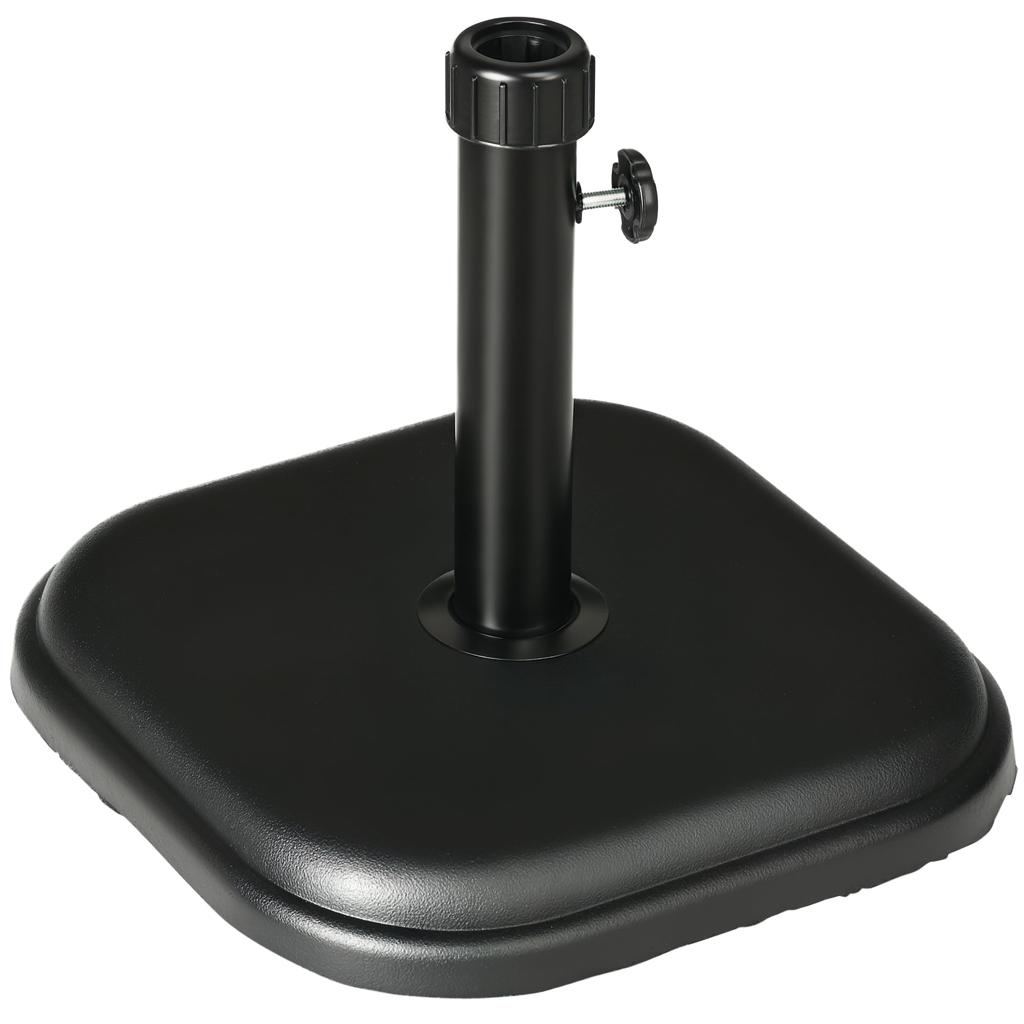 Outsunny 11kg Concrete Garden Parasol Base Holder - Black