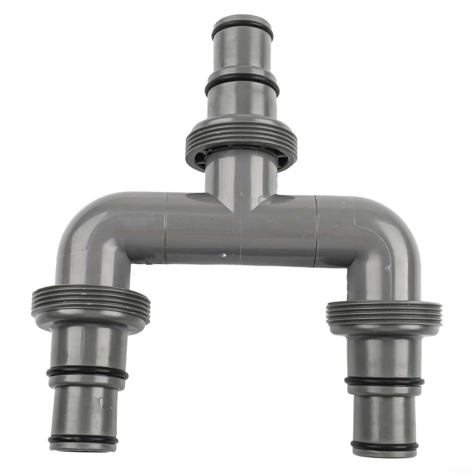 Wusvive Pool Hose Connector, 3-Way T Adapter for 32mm and 38mm Hoses, Plastic and Stainless Steel Fitting for Intex Sand Filter System(C)