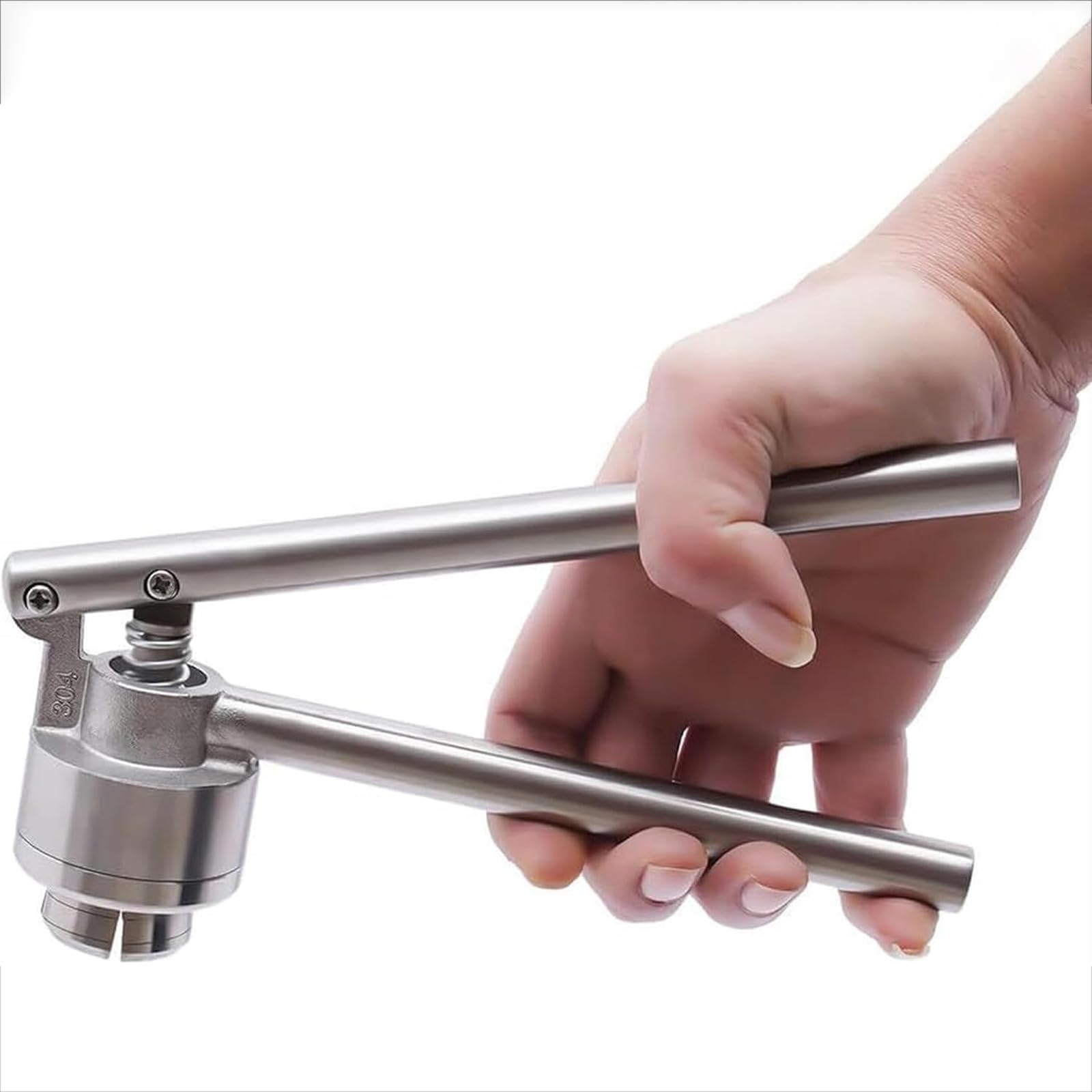 Máquina De Sellado Manual para Viales, Prensadora De Viales Abatible, para Tapa De Aluminio/plástico De 15 Mm, Abrazadera Manual para Prensaestopas, Acero Inoxidable 304,A