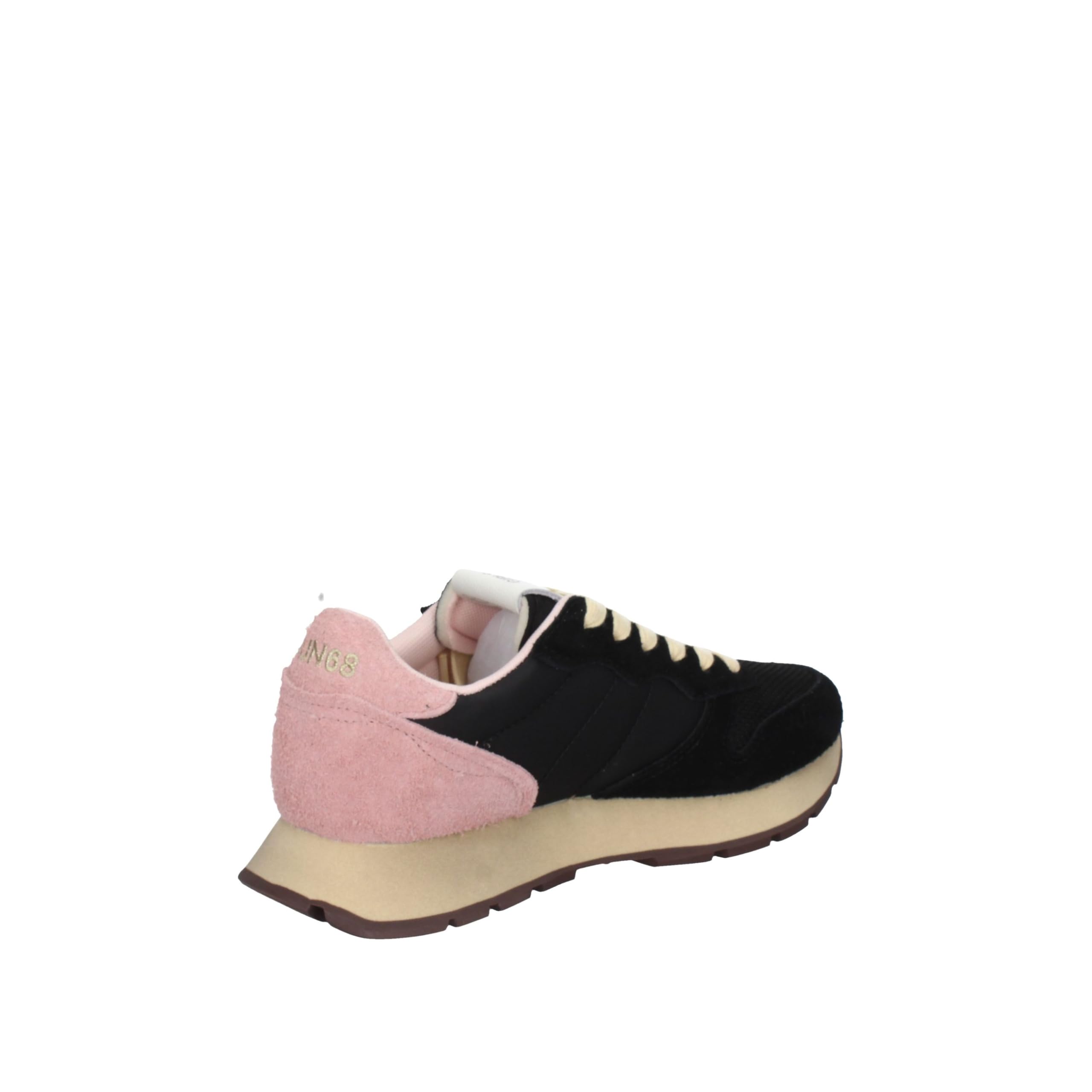 SUN68 Scarpe Ally Vintage Sneakers Donna Misto Pelle Nero 38