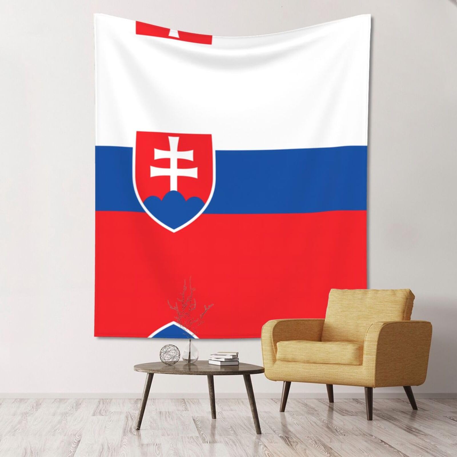 ZZYYDS Floral Wall Decor Tapestry Flag of Slovakia for Living Room Dormitory Home Decor Party Background, 60x51 Inch (Vertical)