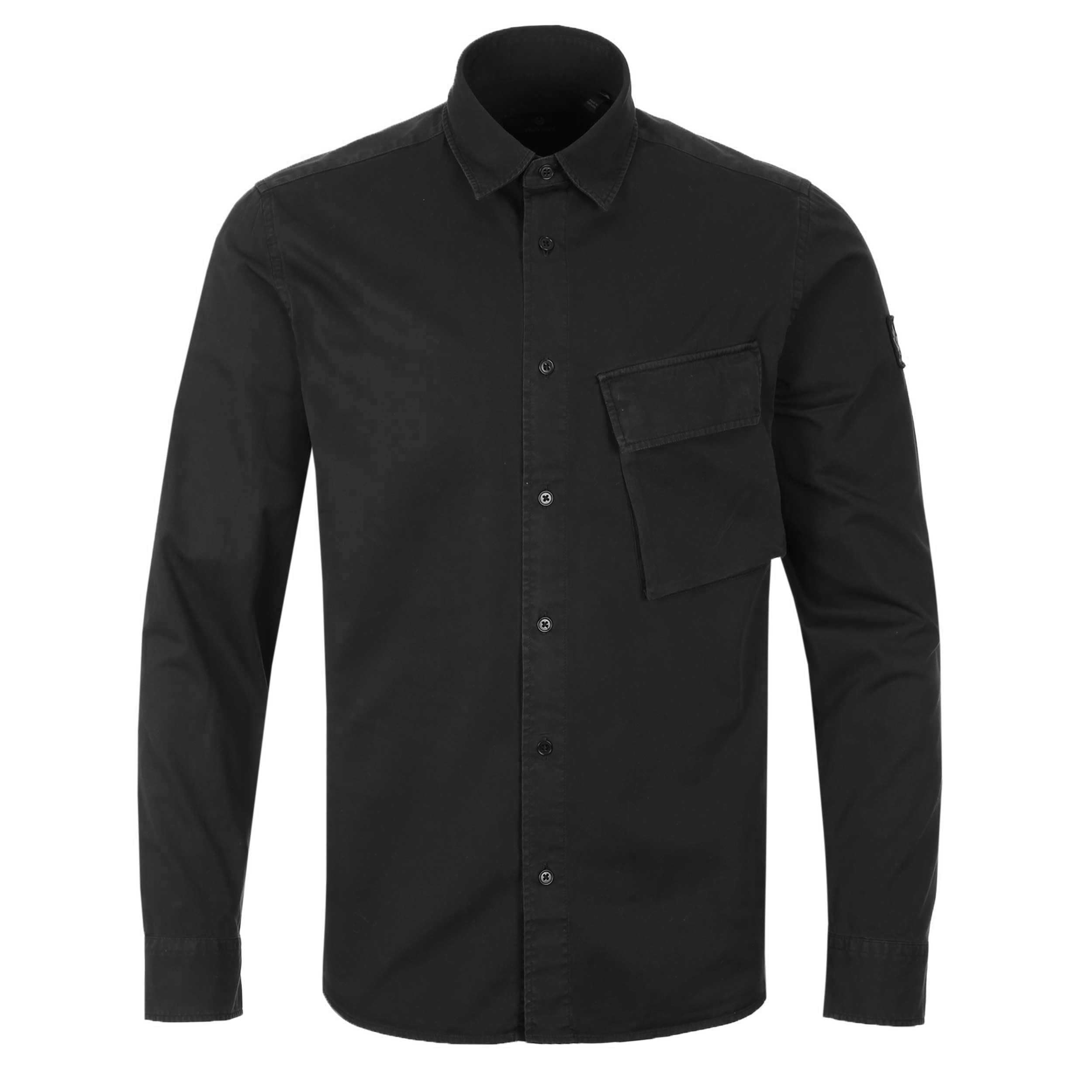 Belstaff Men's Black Scale Shirt - Size: 42/Regular