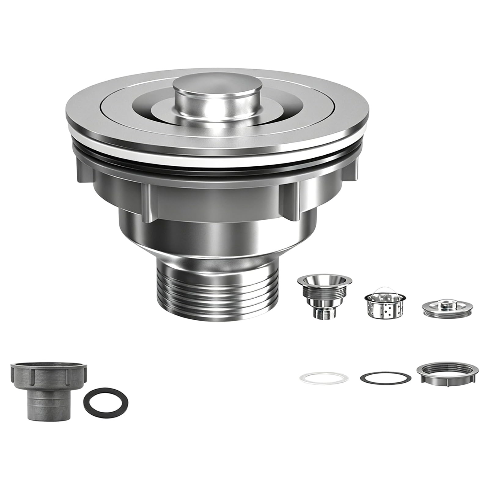 NMFLAB Strong Steel Kitchen Drain Pipe with Efficient Water Flows & Easy to Use for Multiple Use Sink Drain Set
