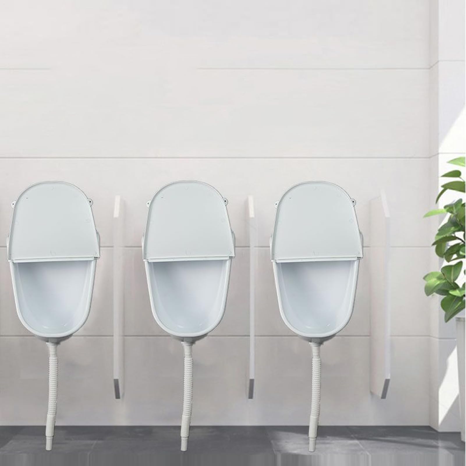 Generisch Männer Wandpissoir,Urinal Mit Deckel,Urinalkondom Für Männer,Trockentoilette Camping,Spül Urinal Für Bad,Überlaufsicheres Urinal Spülen Mit Schlauch Für Fahrzeuge Haus Garten Wohnheim