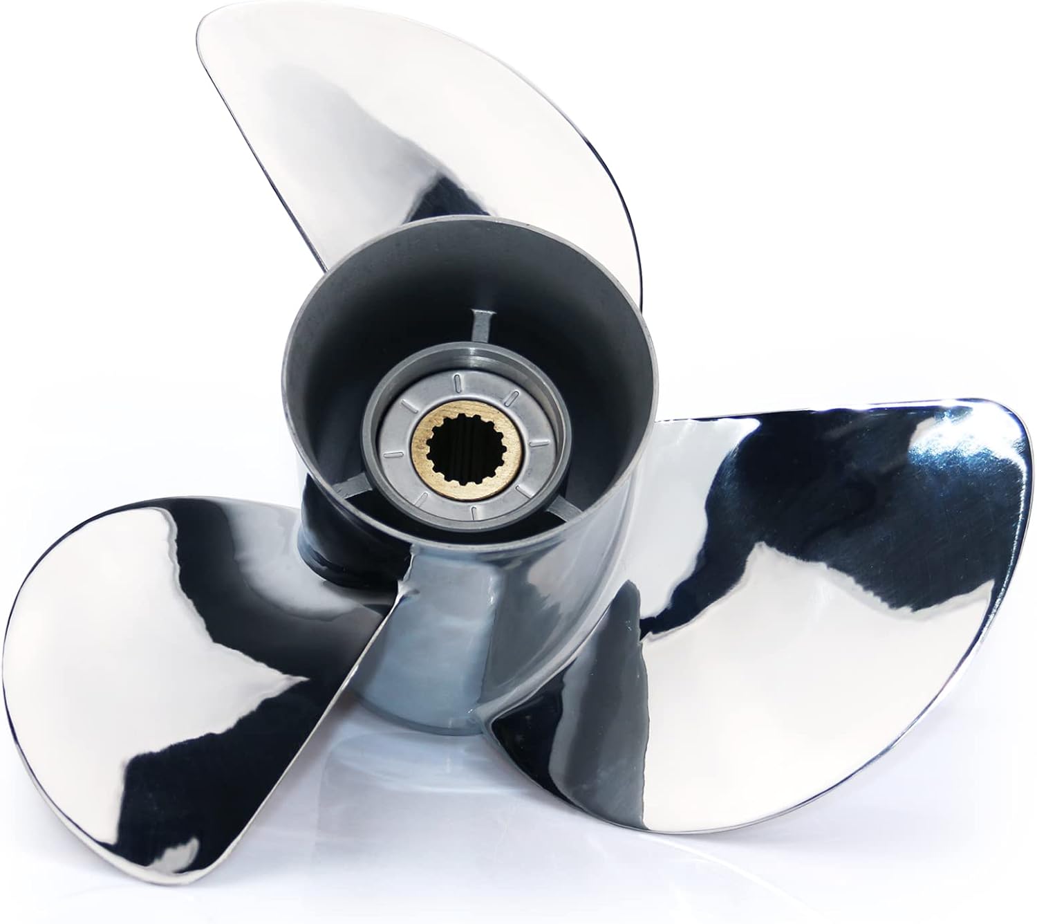 Boat Propeller fit Yamaha 115p 60 75 90 100 115 130 HP Outboard Engines, Stainless Steel 15 Spline Tooth Prop, RH, OEM : Sports & Outdoors