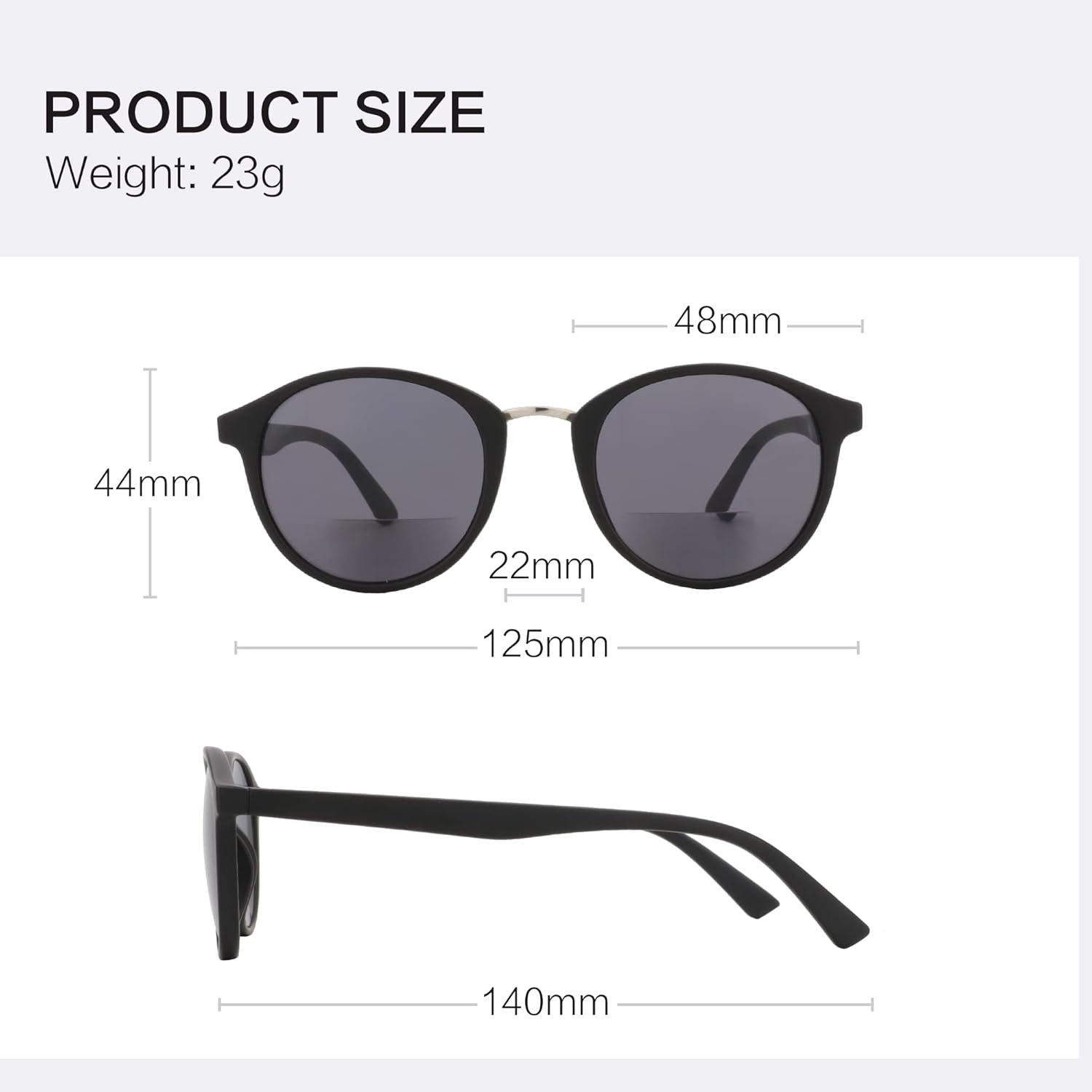 ZENOTTIC Bifocal Reading Sunglasses Round Classic UV Protection Sunglasses Readers Outdoor Reading Glasses for Men and Women - Image 7