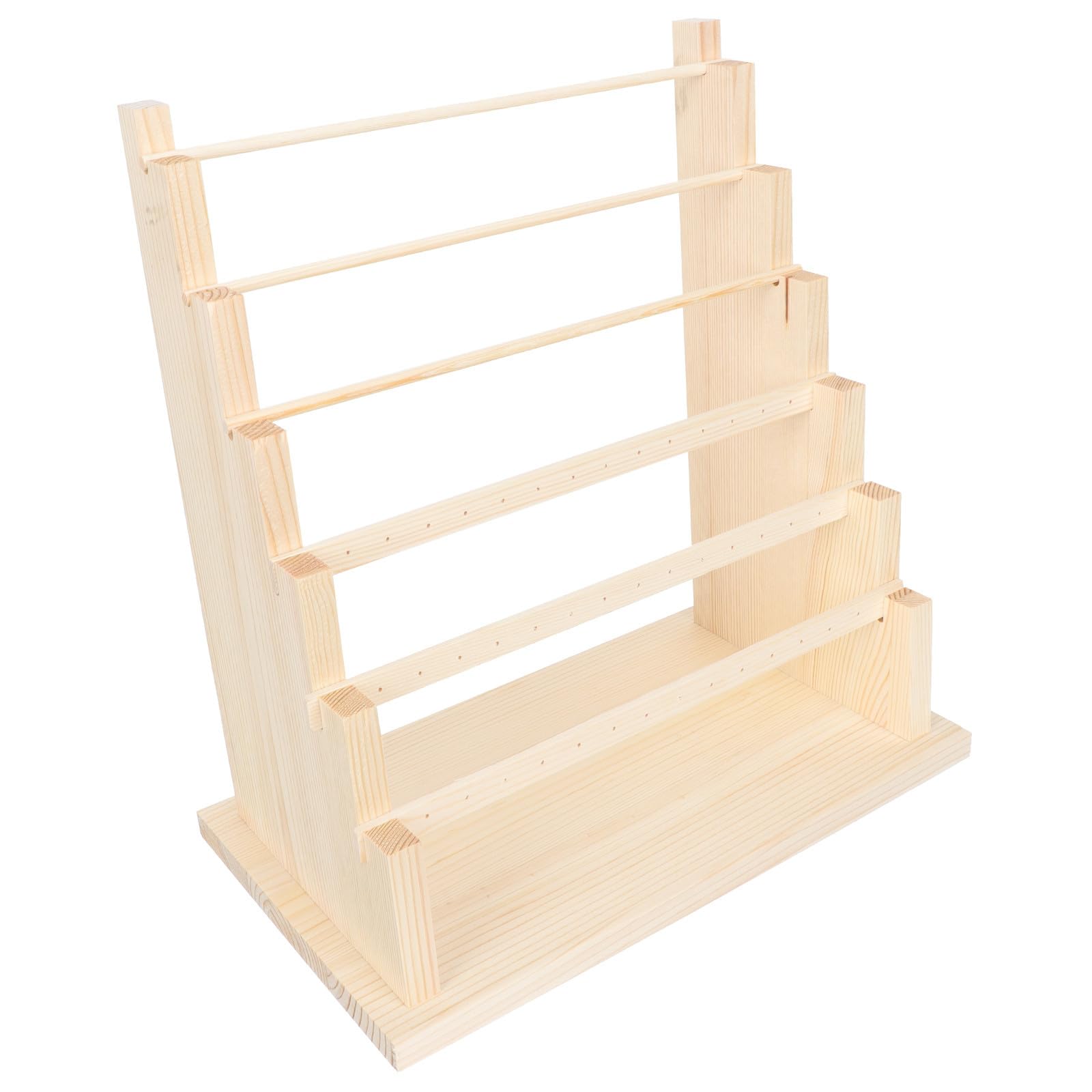 Espositore Gioielli in Legno, Supporto Multi-livello Khaki | Design Staccabile, Effetto Decorativo, Struttura Delicata dal Profilo Unico