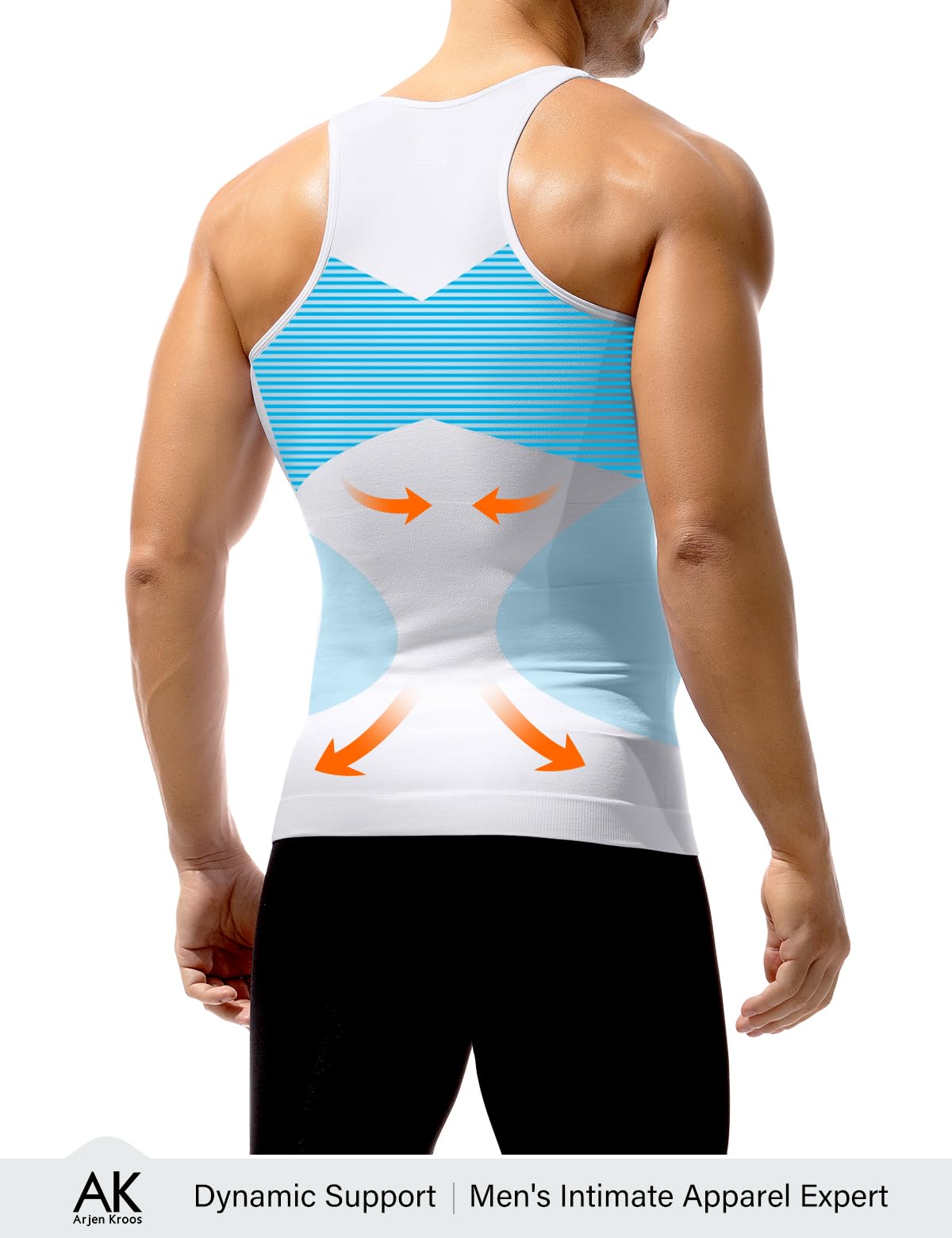 Arjen Kroos Camiseta de Compresión para Hombre Body Shaper Faja Chaleco Reductora Sin Mangas para Running Deportiva Gym