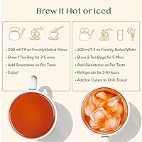 Vista 7 de VAHDAM, Bolsas de Té Oolong del Himalaya (30 unidades) - Té de desintoxicación 100% natural, Bolsas de Té Oolong de hojas sueltas