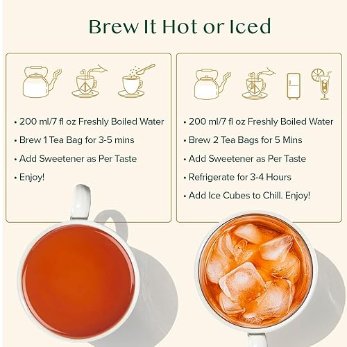 Miniatura 7 de VAHDAM, Bolsas de Té Oolong del Himalaya (30 unidades) - Té de desintoxicación 100% natural, Bolsas de Té Oolong de hojas sueltas en forma de