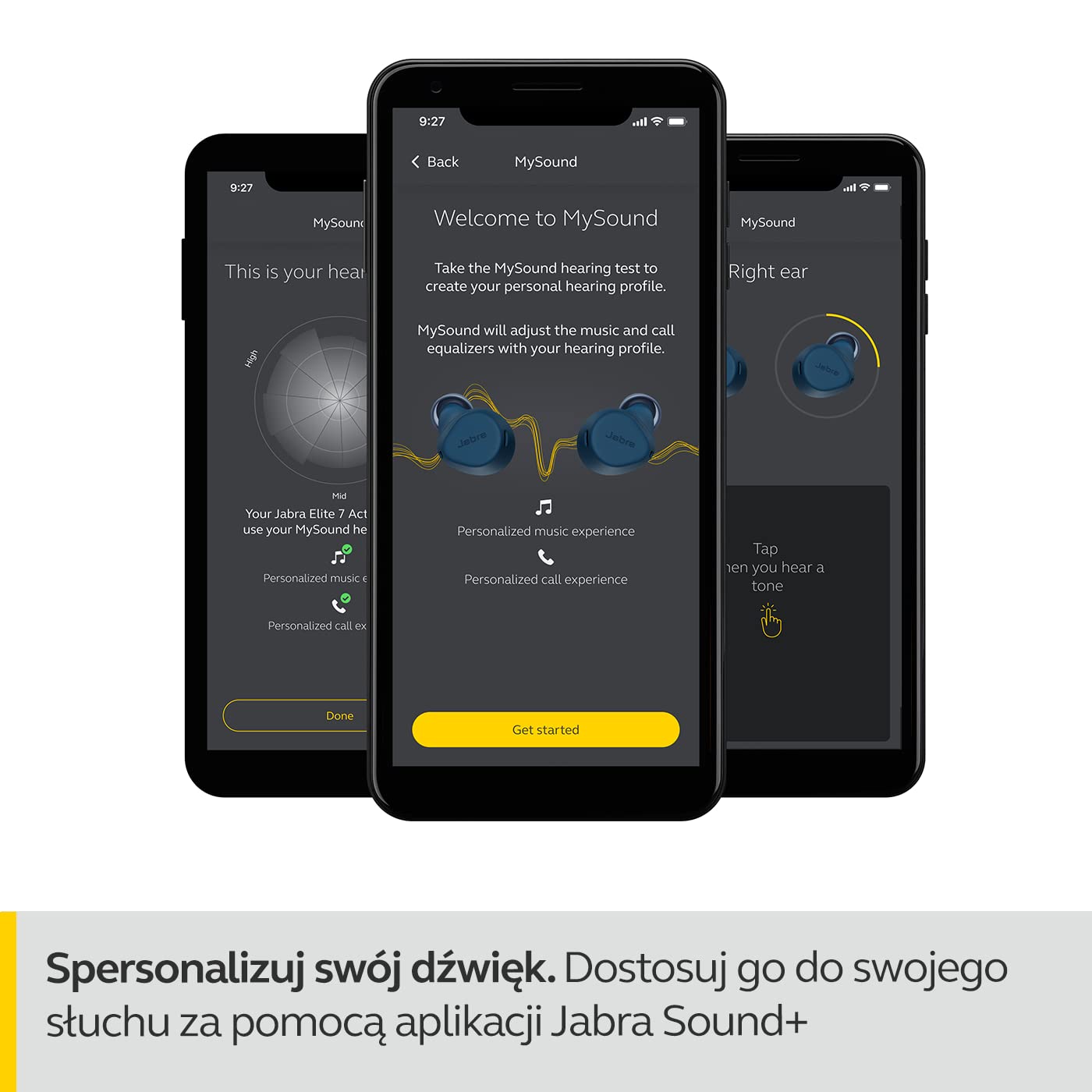 Jabra Elite 7 Active wkładki douszne - prawdziwie bezprzewodowe, sportowe wkładki douszne z uchwytem ShakeGrip zapewniającym doskonałe dopasowanie oraz regulowaną aktywną redukcję szumów - granatowy