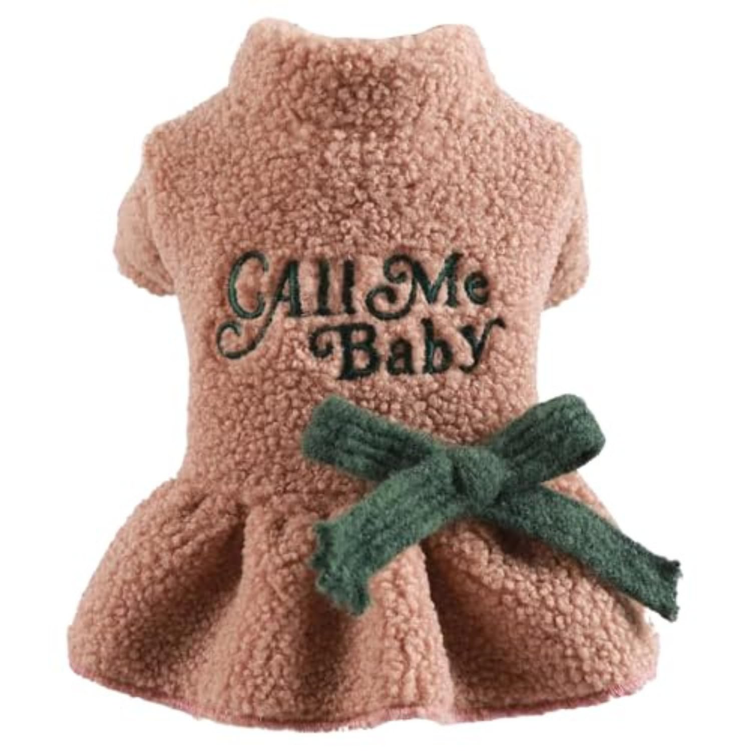 KUTKUT Autumn Winter Warm Poly Fleece Pet Dress for Small Dogs, Thicken Warm Frock Dress for for ShishTzu, Lhasa Apso, Bichon, Pug etc (Size:L, Adjustable Bust: 45cm, Back Length: 35cm) (B099WQR142) Amazon Price History, Amazon Price Tracker