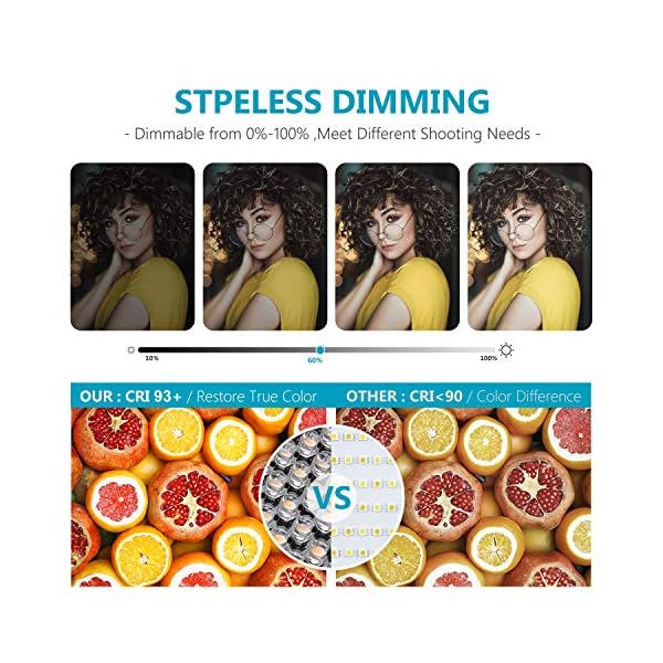 Neewer 528 LED Videolicht dimmbar Bi-Farbe Beleuchtungsset für Fotografie mit APP Intelligentes Steuerung System für… – Bild 8