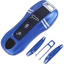 Moroccan Blue Track Style Key Fob Cover Compatible with Porsche
