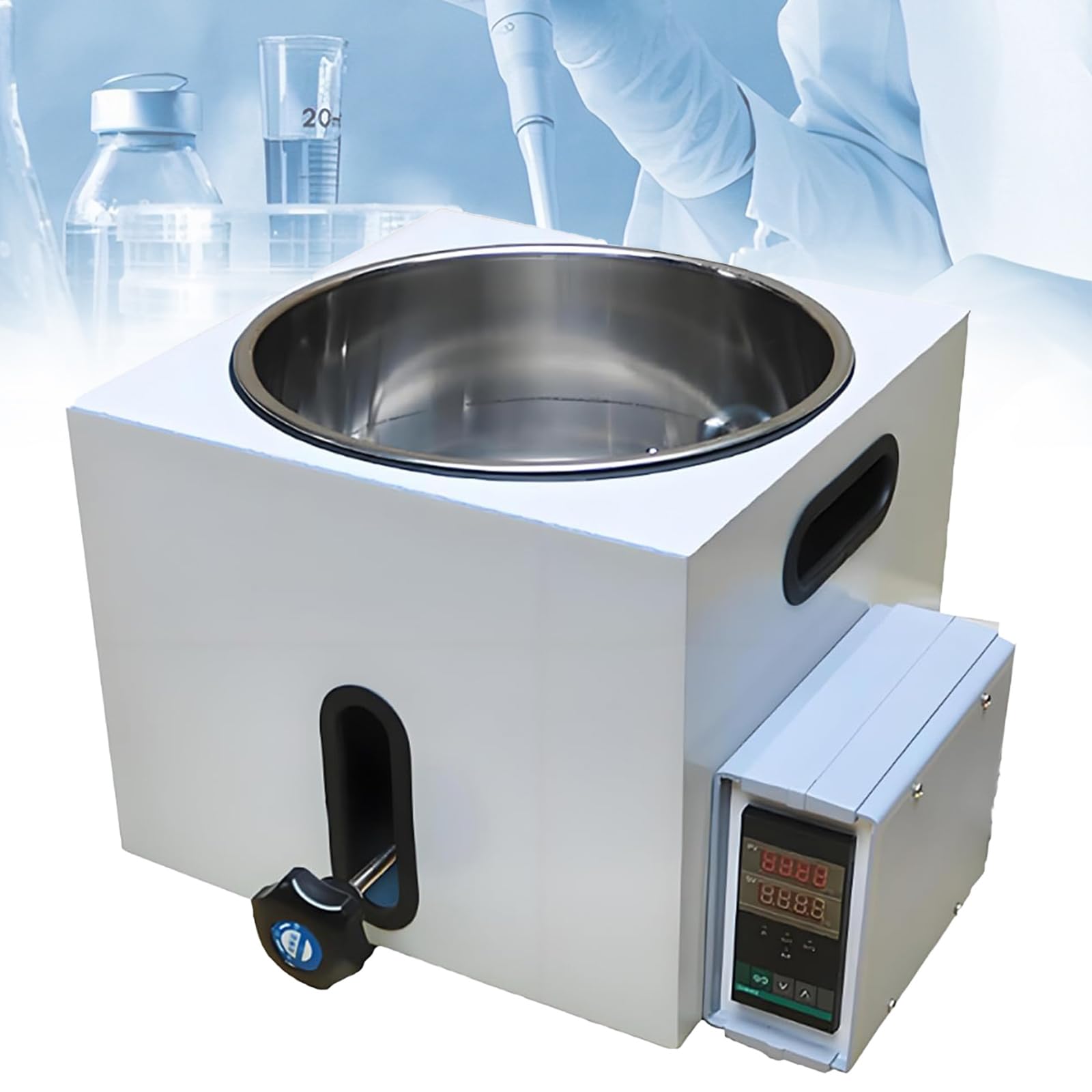 Wasserbad mit LED Digital Heizung Edelstahl PID Temperaturregelung für wissenschaftliche Experimente 2L Kapazität für Laborgebrauch