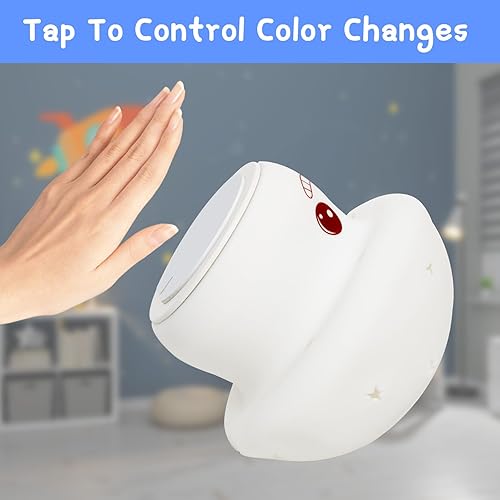 Miniatura 6 de Oeedsns Luz nocturna para niños, hongo, 7 colores, regulable, lámpara de hongo, recargable, bonita, lámpara de silicona blanda táctil, luz nocturna,