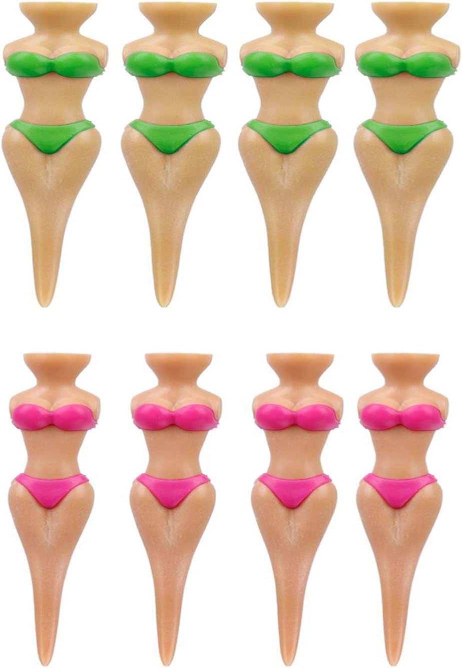 nyatek 8Pcs Funny Golf Tees Lady Bikini Girl Golf Tees, 76 mm/3 Inch Plastic Pin-up Golf Tees, Home Women Golf Tees for Golf Training, Golf Accessories