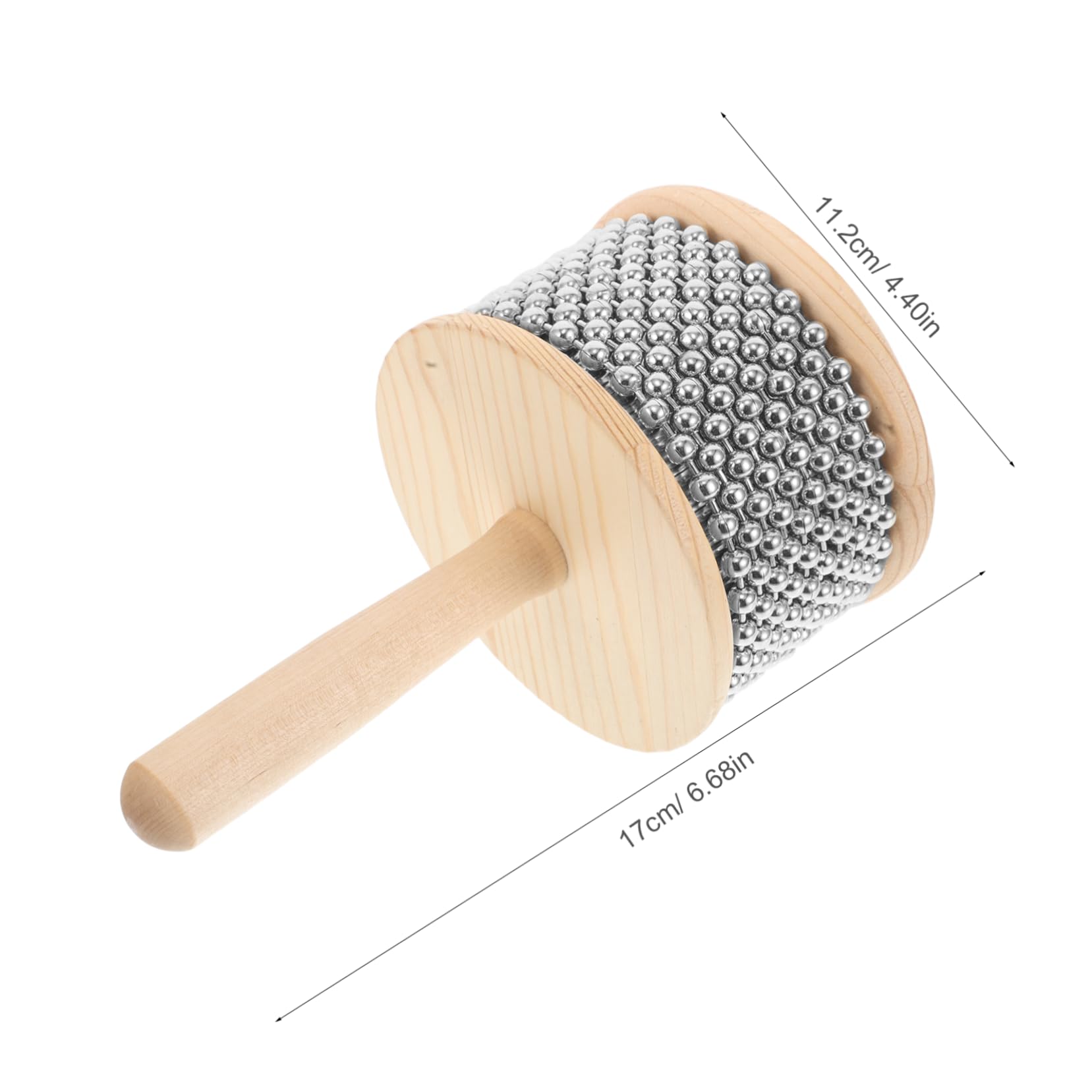 SUPVOX Instrumento Fácil de Aprender para Enseñanza Escolar Cabasa Diseño Elegante de Percusión Manual de Madera y Metal y Presentaciones en Grupo