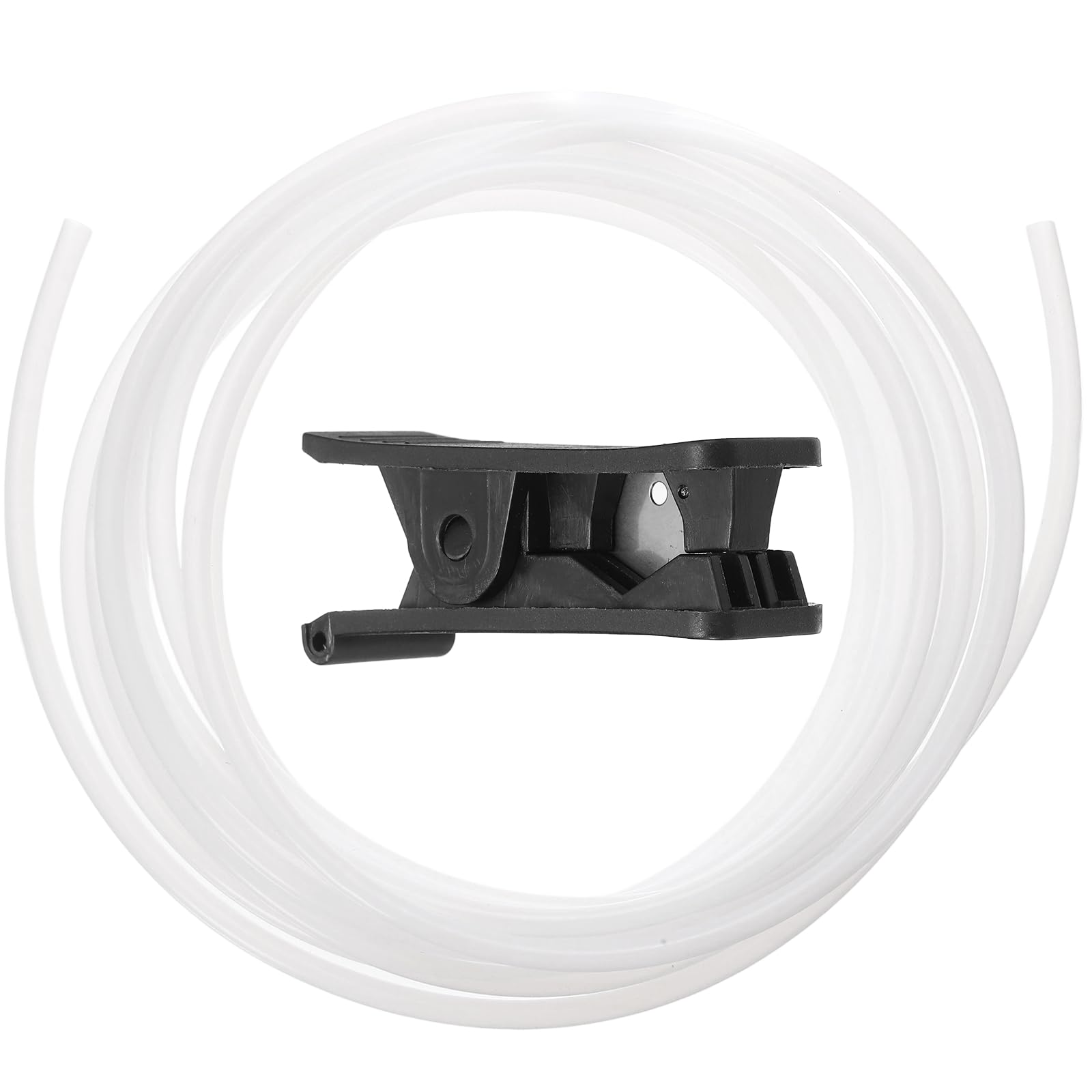 Photo 1 of ***MISSING CUTTER**** MECCANIXITY PTFE Tubing, 5mm ID x 6mm OD PTFE Tube Kit Low Friction with Black Tubing Cutter for Most 3D Printer Filament(White)