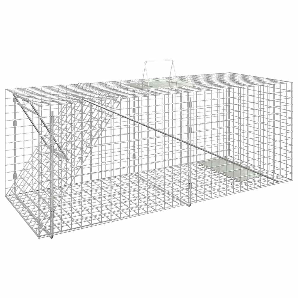 vidaXL Pułapka na zwierzęta 64,5x25x26,5 cm Ocynkowana żelazo