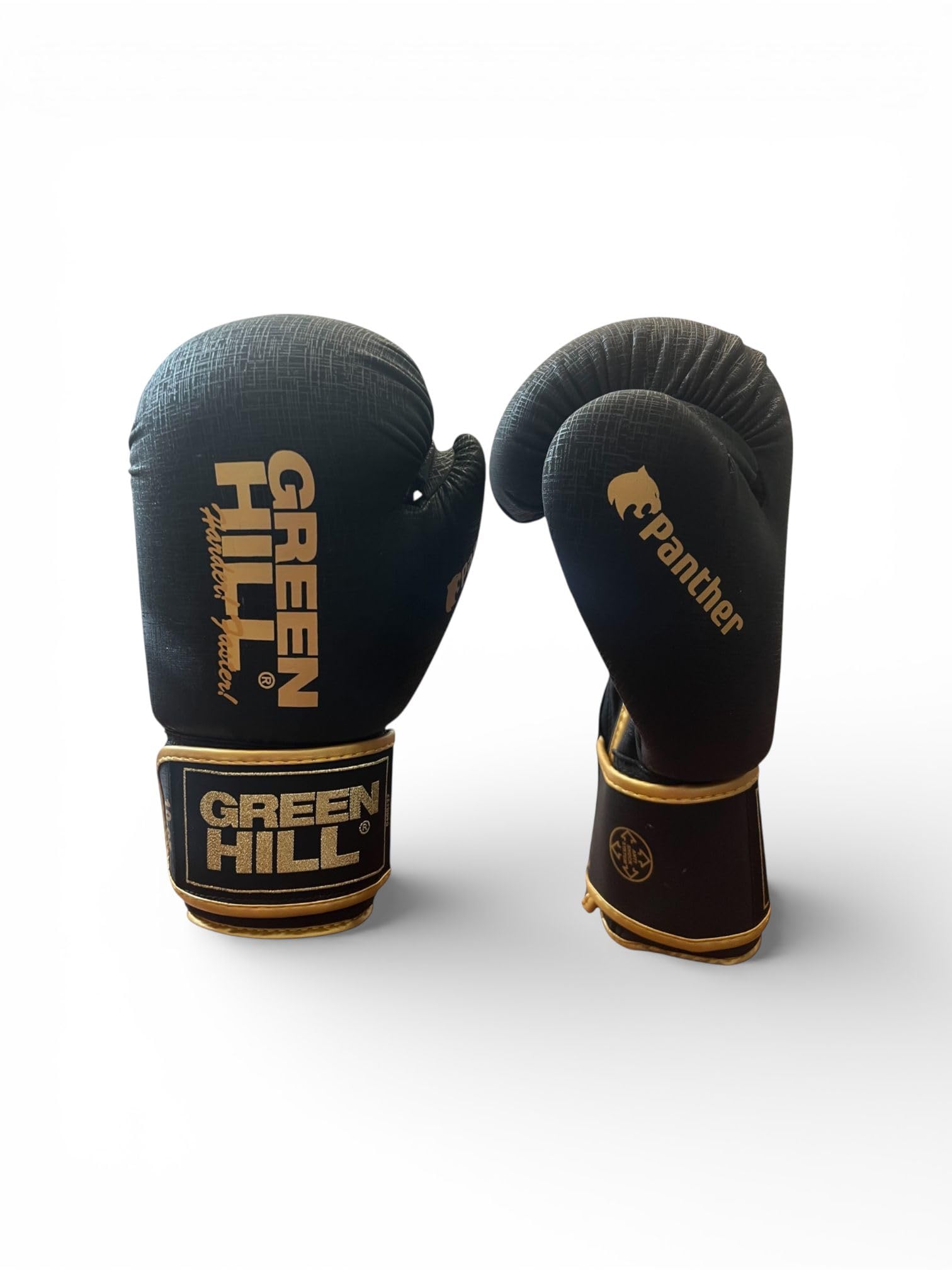 Green Hill PANTHER – Guantoni da Boxe per Allenamento e Sparring, Antishock, Chiusura Velcro, Protezione Polso, Similpelle Resistente, 10 oz / 12 oz, 14 oz / 16 oz