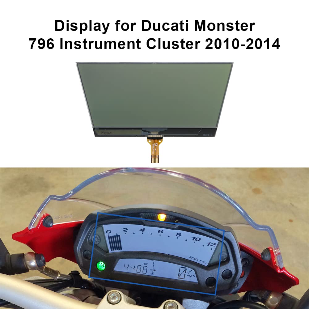 Display Replacement for Ducati Monster 696, 795, 796 and 1100 Instrument Cluster