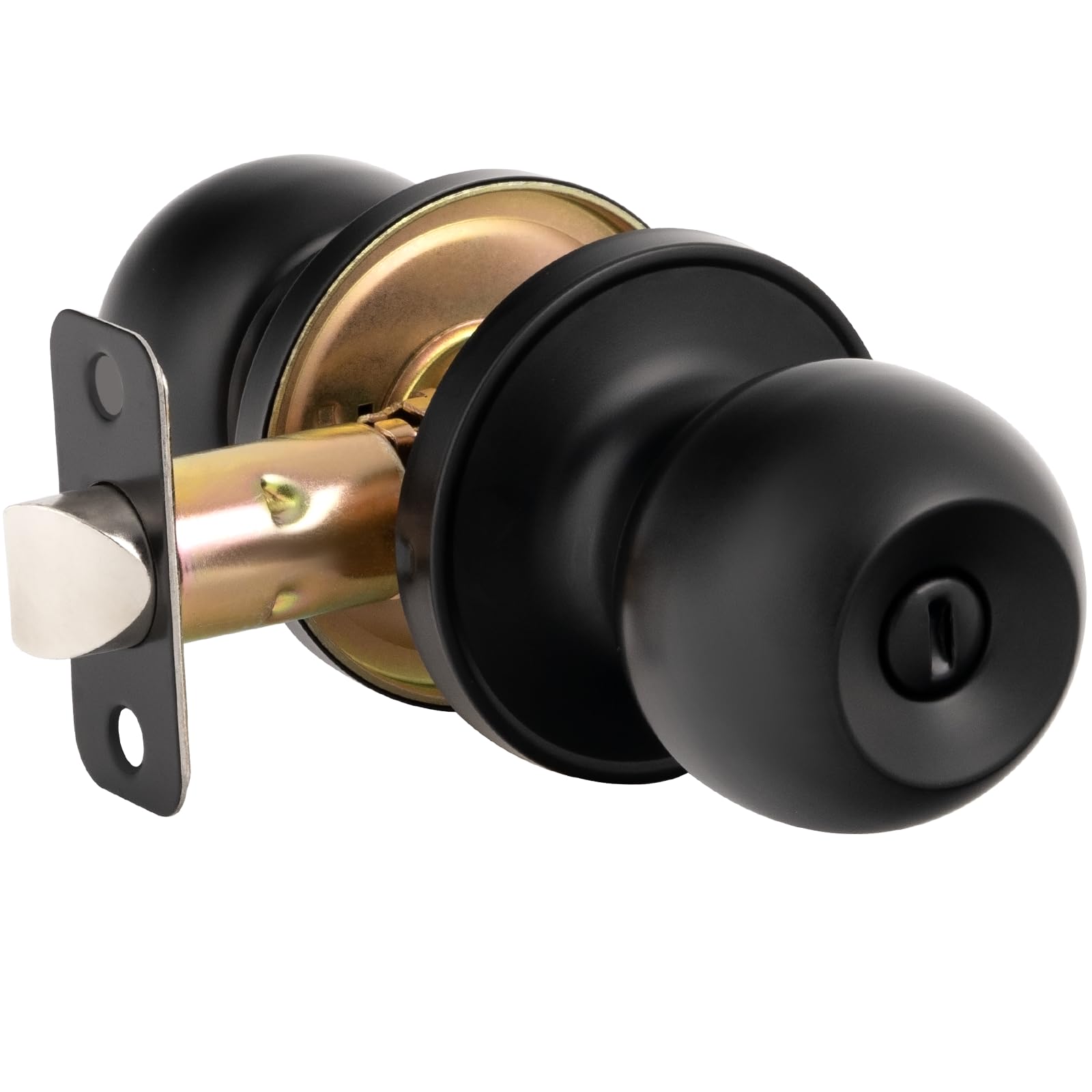Privacy Door Knobs with Lock - 2 Pack Satin Nickel -11 Privacy Door Knobs with Lock - 2 Pack Satin Nickel -11