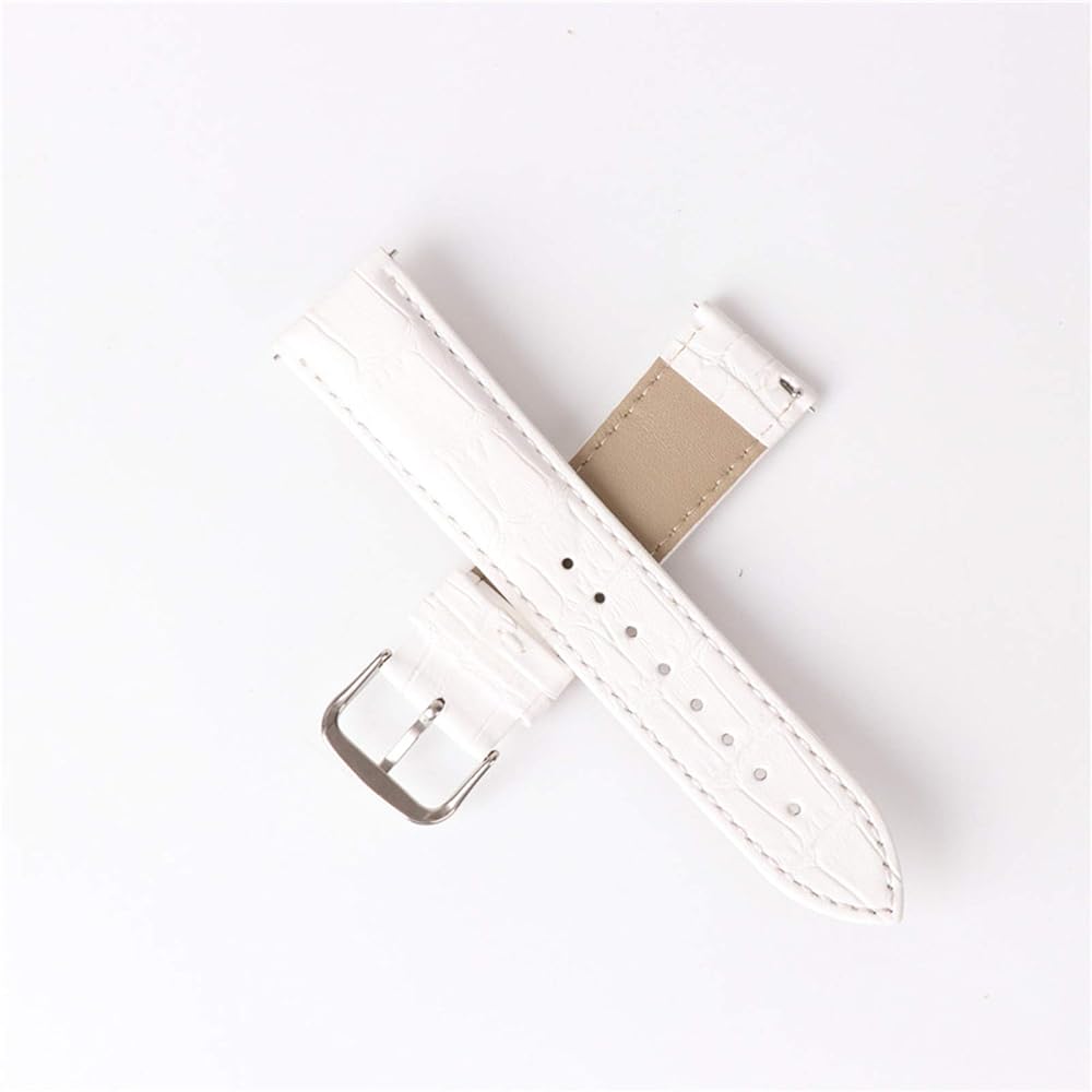 新品未使用　sousou ワンタッチ革帯　白 Amazon.com: SOUGAO Genuine Leather Watch Strap Vintage Retro