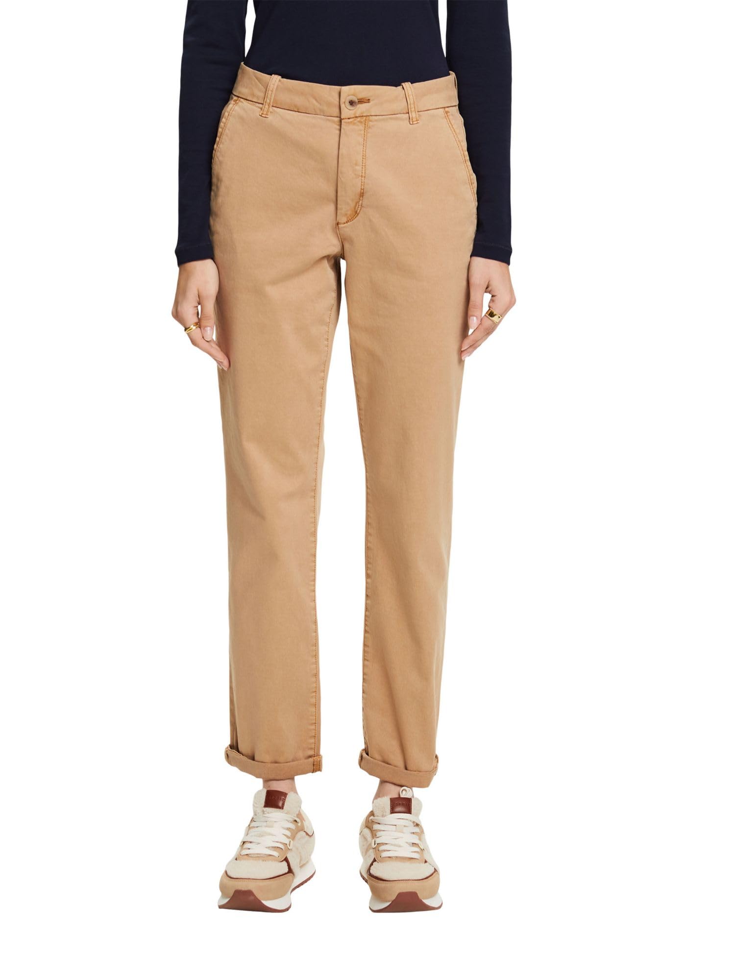 ESPRIT Women's Trousers, 270/Beige, 34W x 28L