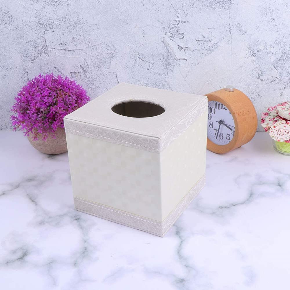 pudełko na chusteczki, 1 szt. kwadratowe skórzane pudełko na chusteczki, uchwyt papier toaletowy, etui do przechowywania serwetek w restauracji, domu i samochodzie