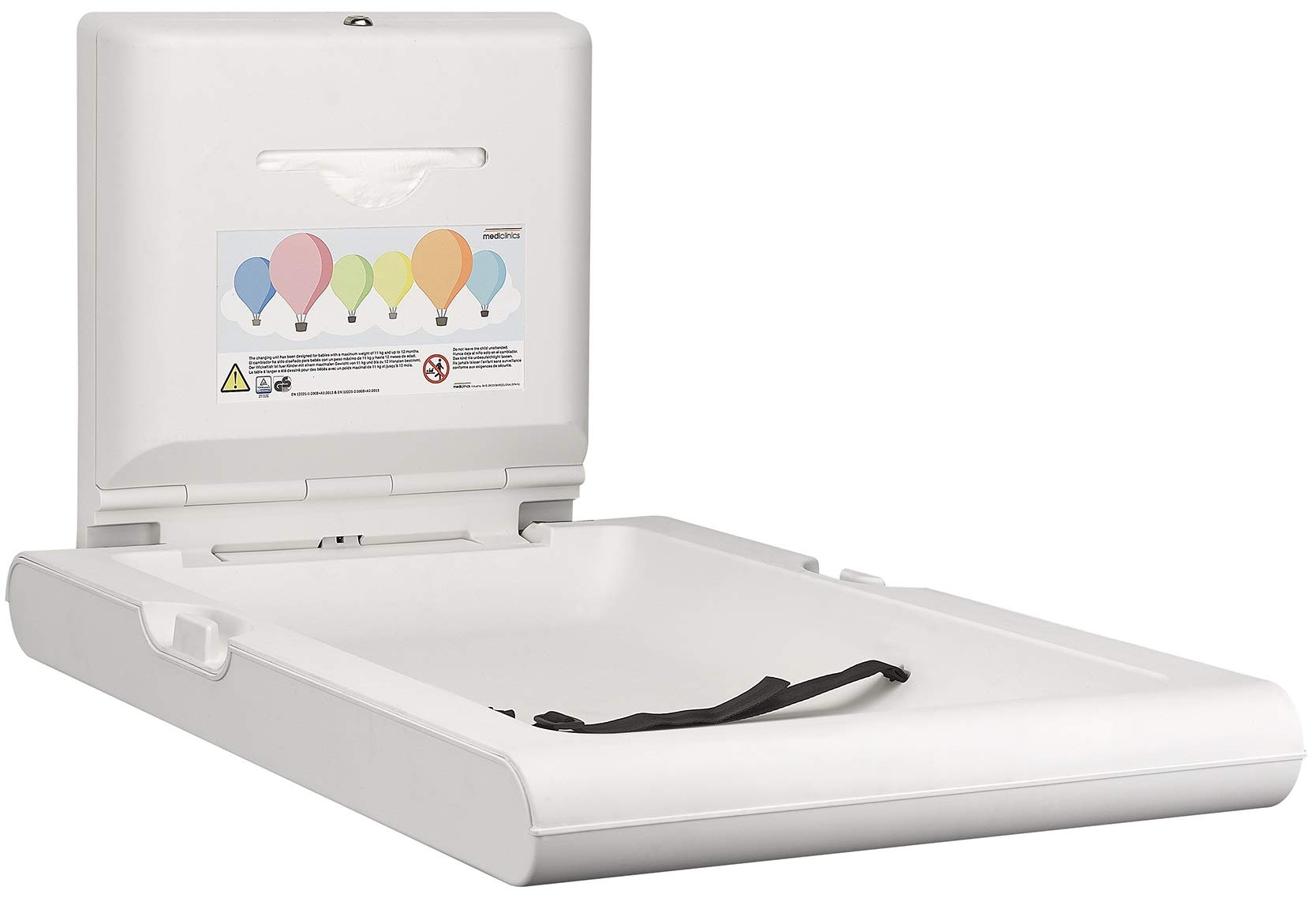 ALLCARE 14316 Mediclinics CP0016VCS - Cambiador de bebé (acero inoxidable, vertical)