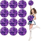 Photo Gallery yuanz 12 pcs cheerleading poms, cheerleader pompon fiori a mano, per ballare, cheerleading, feste sportive pompon in lamina metallica (viola) Photo Gallery yuanz 12 pcs cheerleading poms, cheerleader pompon fiori a mano, per ballare, cheerleading, feste sportive pompon in lamina metallica (viola)