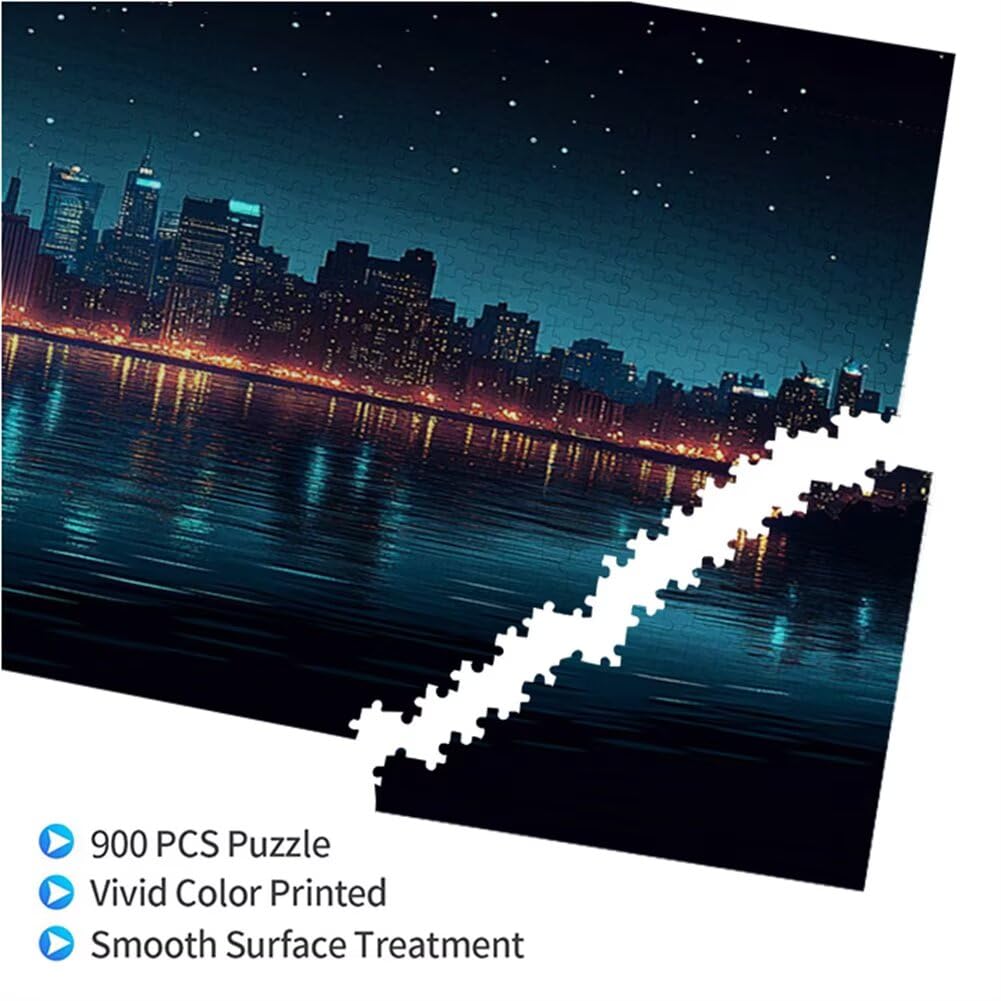 Puzzle Venise 900 Pieces Ville Puzzle Adultes 87 x 34 cm DIY Difficile Classiques Jigsaw Panoramique, Adulte Jeu éducatif, 2025 Bois Jigsaw Art Impossible Famille Challenge, Cadeau pour Femme K-3