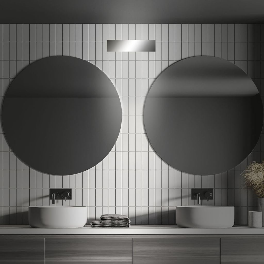 BRILONER - LED Badezimmer Wandleuchte, LED Wandlampe für den Innenbereich, Wandstrahler für den Außenbereich,, Schutzart IP44 gegen Spritzwasser, Chrom