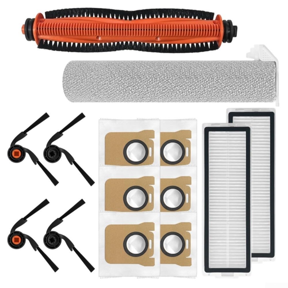 Komplettes Zubehör Kit für Xiaomi Saugroboter H40 PV32CN inkl V-Form Hauptbürste Waschbare Wischpads Duftsteine Staubbeutel Filter(B)