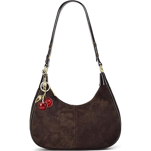 Small Hobo Bags Crescent Shaped Shoulder Bags for Women Mini Cherry Purse Fall Soft Crossbody Handbag 2025