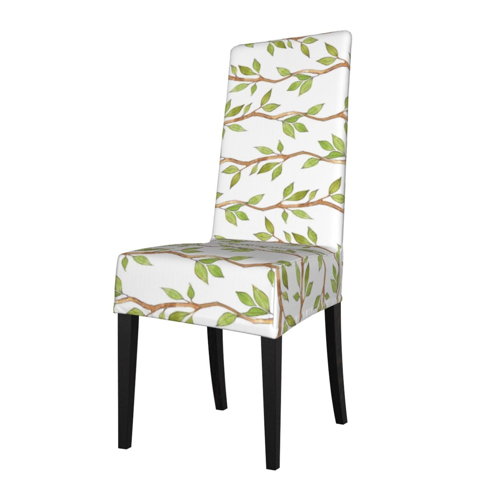 LKYMOH Watercolor Branches And Leaves, Chair Covers Stretch Chair Slipcovers for Dining Room, for Party Pet Protection Universal Fit Soft Polyester