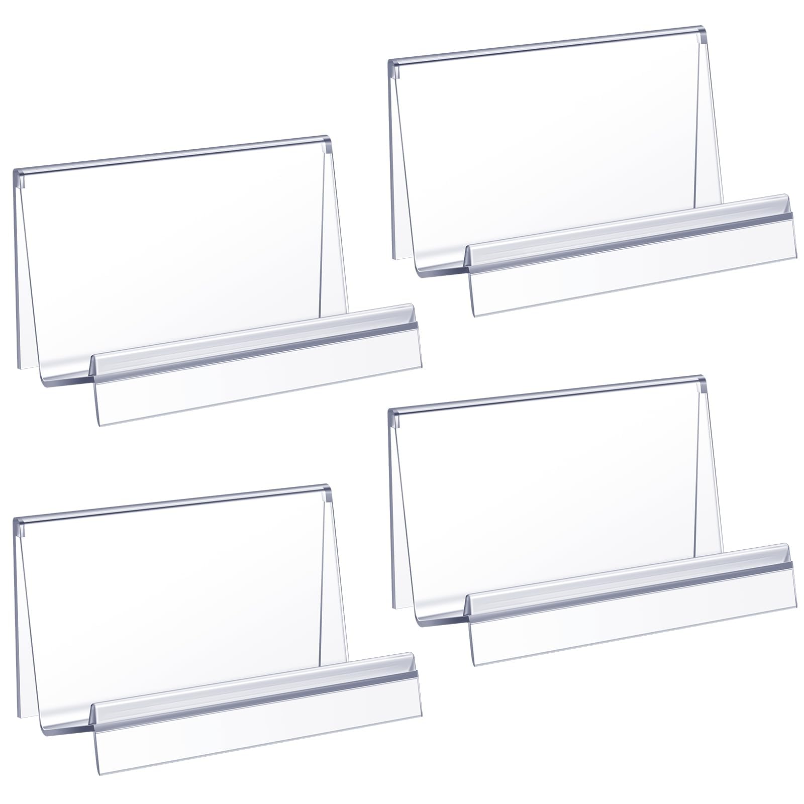 Purse Display Stand, Clear Acrylic Wallet Display Stand Holder Purse Jewelry Stand Handbag Display Stand Acrylic Purse Organizer for Bag Phone Cards Cosmetic Store Business, 5.5 x 3.3 x 3 Inch (4 Pcs)