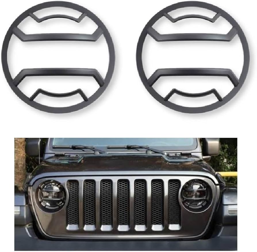 Amazon | ジープ ラングラー/Wrangler JL 2018~ ヘッドライト カバー