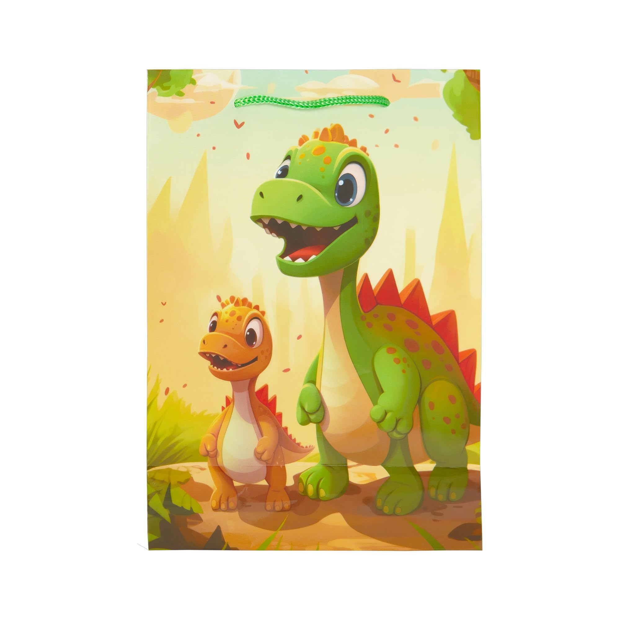 Idena 30479-10 30479-10 Gift Bags 18 x 23 x 8 cm Paper Bags with Dino Print, Pack of 10, Multi-Coloured, multicoloured - Image 3