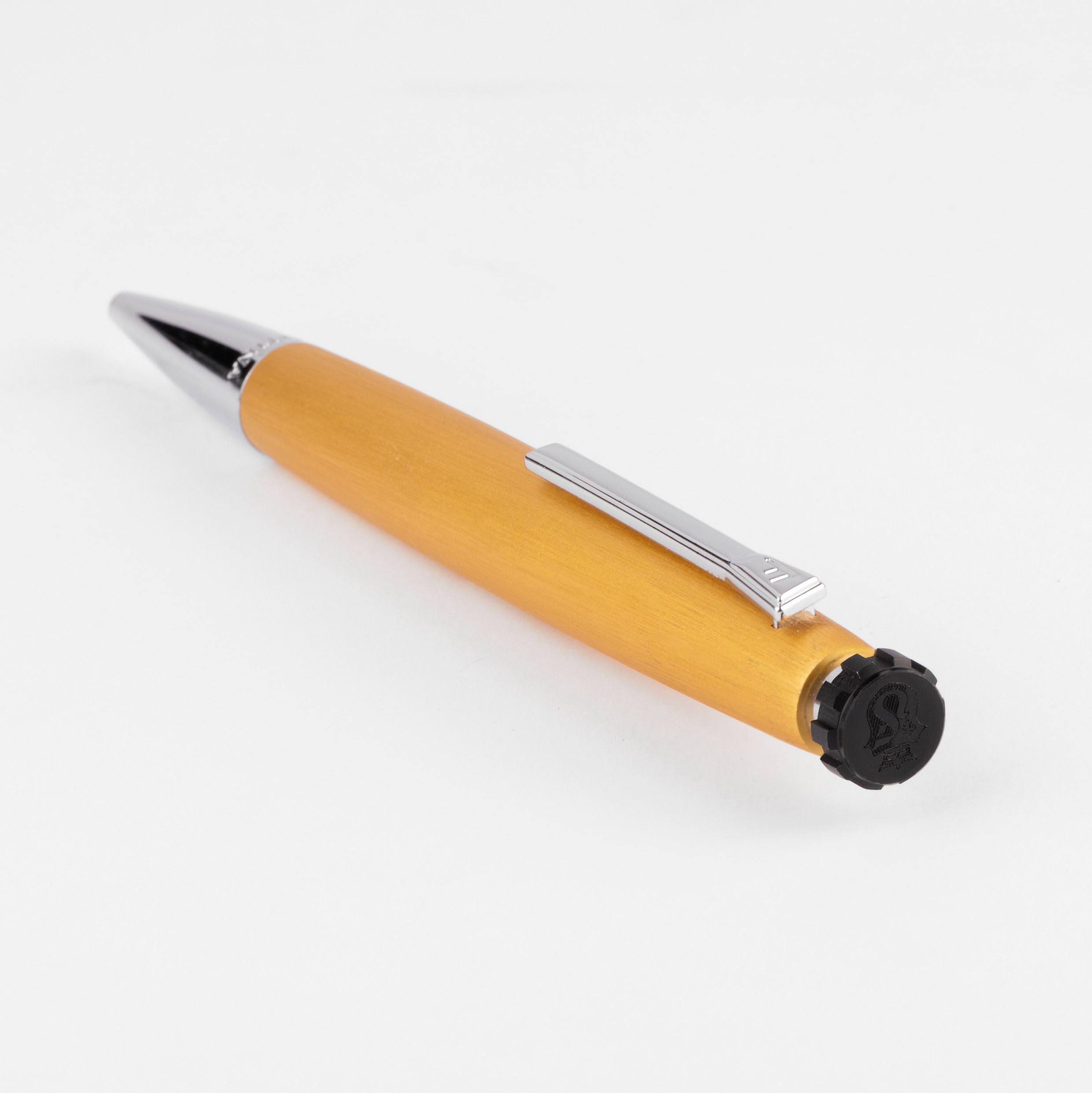 Festina Office Chronbike Rainbow Collection Ballpoint Pen with Silver Accents Yellow Ink Body Made of Brass and Aluminium with Push Mechanism FSC1744S - Image 3