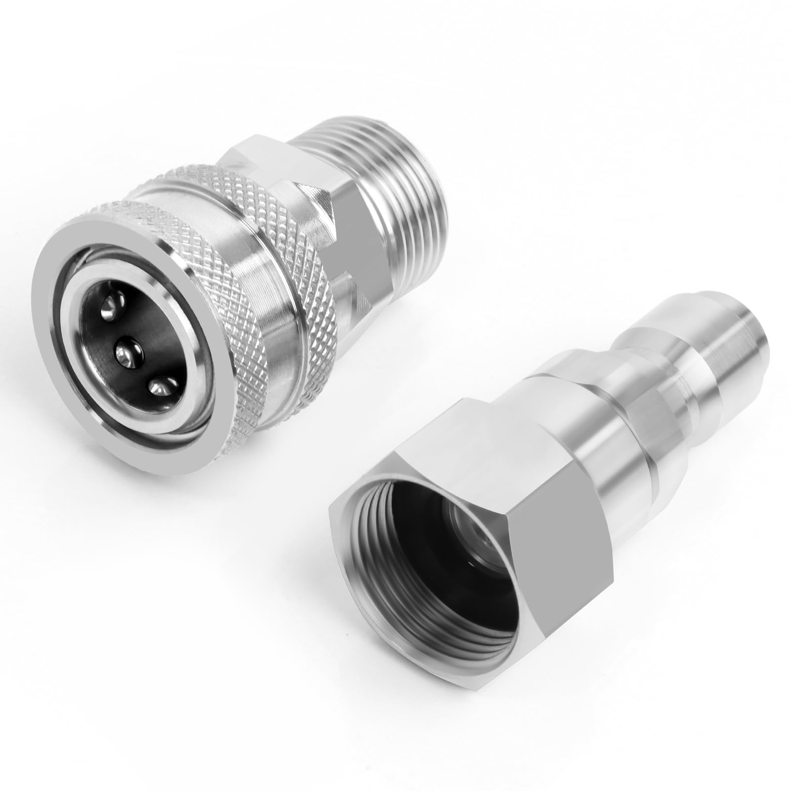 Kit de montaje giratorio antienredos de conexión rápida M22 a 3/8 pulgadas de conexión rápida y M22 macho de 15 mm a enchufe de conexión rápida de 3/8 pulgadas para manguera de lavadora a presión,