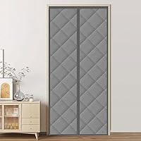 Vista 1 de Cortina magnética para puerta con aislamiento térmico, puerta aislante para puerta de 33 x 81 pulgadas, apertura central, manos libres, cierre