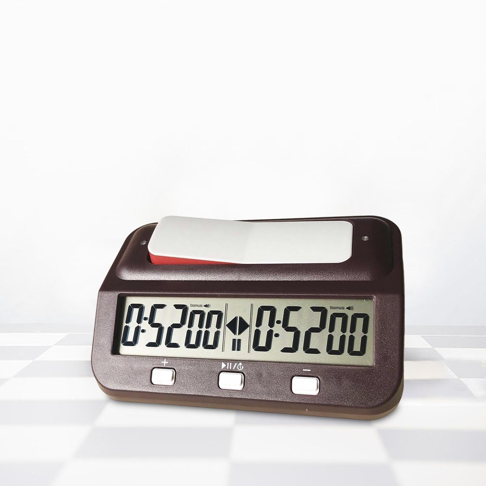 Orologio Digitale Scacchi Timer Elettronico Portatile Funzione Allarme Display Memoria Materiale PP Adatto a Regali Uso Domestico Allenamento, Rosso