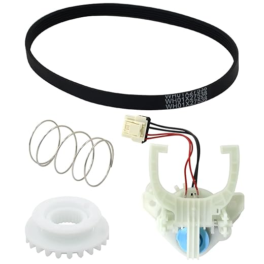 Upgraded WH03X30517 Washer Shift Actuator & WH01X27538 Drive Belt & WH05X24185 Clutch & WH01X24434 Spring Compatible with GE Washing Machine Parts Set 4PCS